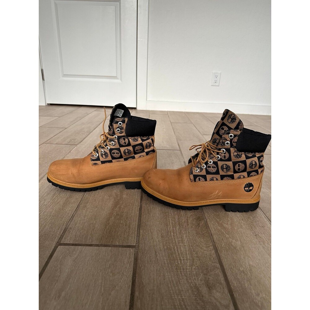 RARE Timberland Men Sz 11 Patchwork Boots Wheat Heritage 6” A61R7 Waterproof